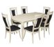 Комплект дерев'яний кухонний стіл 160x92(+44) + стільці м'які 6 шт горіх темний 122PLN фото 3
