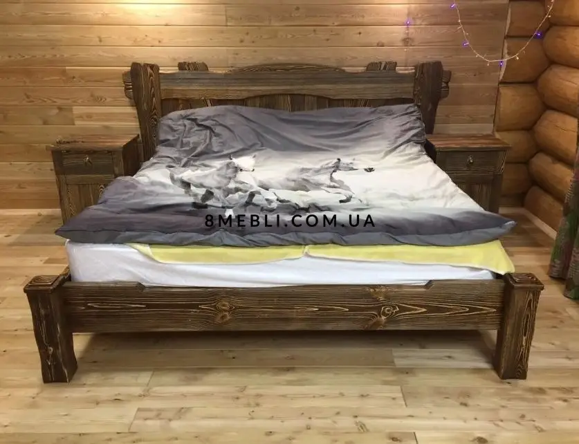 Ліжко дерев'яне Ритагоб 140х200 под старину