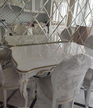 ➤Цена 49 936 грн UAH Купить Резной стол обеденный 200х95+40 Жан из натурального дерева белый ➤Белый ➤Стол обеденный ➤Еко➤213СТ фото