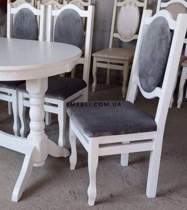 ➤Ціна 14 220 грн UAH Купити Комплект обідній стіл та стільці 1+6 Нерб Нью (1400х800 +400)➤Горіх ➤Обідній стіл та стільці➤Nerb➤00003КОМ фото