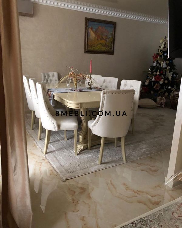➤Ціна 6 000 грн UAH Купити Стілець крісло для кафе на дерев'яних опорах білих➤Білий ➤Стілець крісло м'яке➤Rotanes➤2314SEN фото