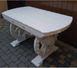 Білий стіл під старовину з декором Нікіфор 80х160 316 фото 2