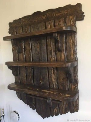 ➤Цена 5 400 грн UAH Купить Вешалка деревянная для прихожей настенная под старину 3 ➤орех лесовой ➤Вешалки в прихожую под старину➤МЕКО➤0244МЕКО фото