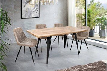 ➤Цена 26 097 грн UAH Купить Комплект мебели для кухни стол раскладной 120х80(+40) + 4 стула опоры металл цвет под натуральное дерево 2 ➤Дуб сонома ➤Кухонный недорогой комплект➤Kit➤009K_GRAK фото