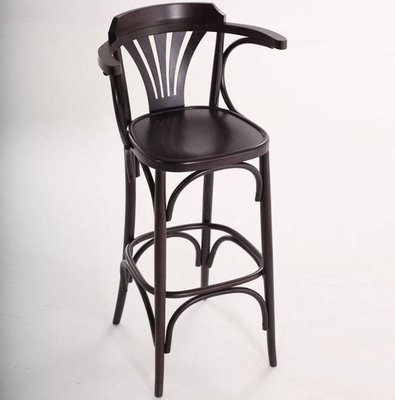 ➤Ціна 13 020 грн UAH Купити Ірландський стілець для барної стійки 53x50x115 із натурального дерева лак горіх темний➤Темний горіх ➤Для КаБаРе➤Nalp➤750PLN фото