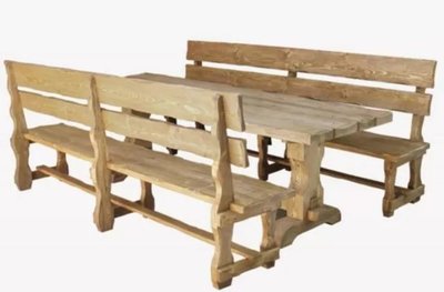 ➤Цена 23 742 грн UAH Купить Комплект стол Ретнах 200х80 нераскладной с двумя лавками деревянный под старину ➤Бук натуральный ➤Комплекты обеденные деревянные под старину➤Rotanes➤0109МЕКО1 фото