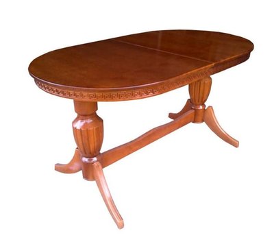 ➤Ціна 17 670 грн UAH Купити Овальний стіл для маленької кухні 160х90(+40) із натурального дерева лак горіх ➤Горіх ➤Класичні➤Nalp➤306PLN фото