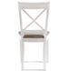 Дерев'яний стілець на прямих ніжках 45x48x93 м'яке спинка хрестоподібна лак білий 841PLN фото 13