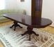 Великий банкетний стіл з фігурною стільницею на різьблених опорах Капітон 200х100 (+50+50) 140СТ фото 2