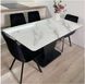 Комплект обідній стіл розкладний 110х70(+45) бетон чорний + стільці 4 шт чорні 0550JAM фото 8