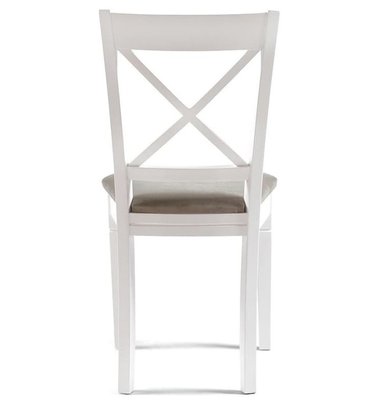 ➤Цена 3 975 грн UAH Купить Деревянный стул на прямых ножках 45x48x93 сиденье мягкое спинка крестообразная лак белый ➤Белый ➤С Х-подобной спинкой➤Nalp➤841PLN фото