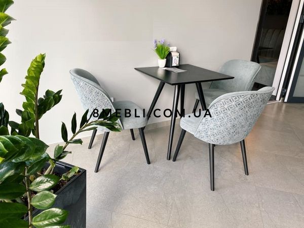 ➤Ціна 27 831 грн UAH Купити Комплект кухонний круглий стіл D120(+40) + м'який стілець 4 шт➤Венге ➤Обідній стіл та стільці➤lebem➤384ММЕ фото