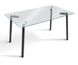 Комплект кухонний стіл на метлічних опорах скло 80х140 + стільці 4 шт сидіння поролон + тканина 003K_GRAK фото 2