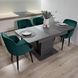 Комплект кухонний стіл Notsob Т 140х80(+40) Стандарт сірий + стілець крісло 4 шт зелене 0203JAM фото 6