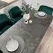Комплект кухонний стіл Notsob Т 140х80(+40) Стандарт сірий + стілець крісло 4 шт зелене 0203JAM фото 5
