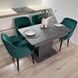 Комплект кухонний стіл Notsob Т 140х80(+40) Стандарт сірий + стілець крісло 4 шт зелене 0203JAM фото 2