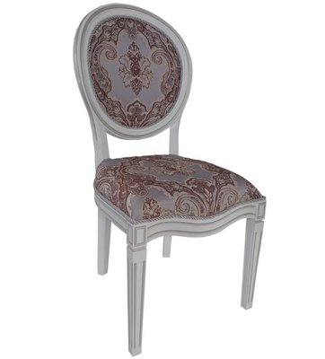 ➤Ціна 11 250 грн UAH Купити М'який білий стілець для вітальні 48x50x100 корпус дерево➤Білий ➤Стільці дерев'яні ➤Nalp➤588PLN фото