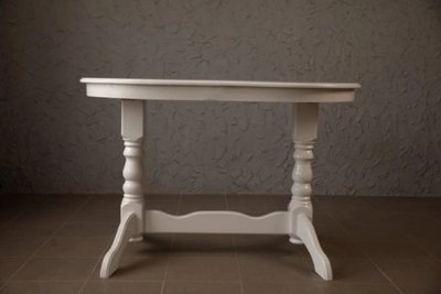 ➤Ціна 9 831 грн UAH Купити Овальний стіл для кухні з натурального дерева 80х120 (+40) раскладной➤Слонова кістка ➤Стіл обідній➤lebem➤227ММЕ фото