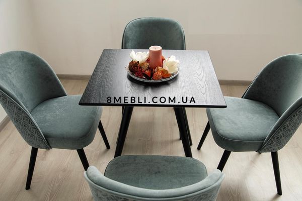 ➤Ціна 18 416 грн UAH Купити Кухонний стіл з круглою стільницею D90 + м'який стілець 3 шт➤Венге ➤Обідній стіл та стільці➤lebem➤386ММЕ фото
