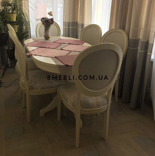 ➤Ціна 13 500 грн UAH Купити М'який білий стілець для вітальні 48x50x100 корпус дерево➤Білий ➤Стільці дерев'яні ➤Nalp➤588PLN фото