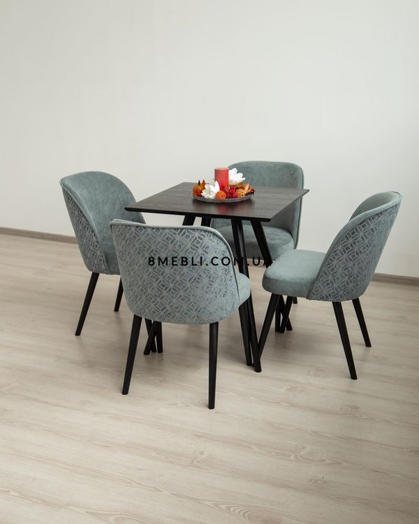 ➤Ціна 18 416 грн UAH Купити Кухонний стіл з круглою стільницею D90 + м'який стілець 3 шт➤Венге ➤Обідній стіл та стільці➤lebem➤386ММЕ фото