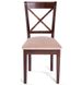 Обеденный стул с мягким сиденьем 45x48x93 массив дерева спинка крестообразная лак венге 843PLN фото 5