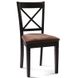 Обеденный стул с мягким сиденьем 45x48x93 массив дерева спинка крестообразная лак венге 843PLN фото 6