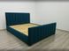 Ліжко двоспальне 160х200 без матраца в тканині колір зелений 1400ST фото 3