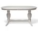Овальний стіл із розкладною стільницею 160х90(+40) з натурального дерева лак білий 308PLN фото 1