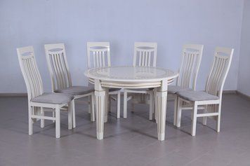 ➤Ціна 25 523 грн UAH Купити Стіл круглий Нораб D120 нерозкладний білий var 3➤natural-white ➤Стіл обідній➤Ренарф➤0040FRA фото