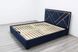 Двоспальне ліжко без матраца 160х200 у тканині колір синій 1401ST фото 3
