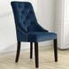 Стілець крісло на дерев'яних ніжках 52x63x92 для сучасної обідньої зони лак венге тканина синя 753PLN фото 7