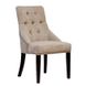 Стілець крісло на дерев'яних ніжках 52x63x92 для сучасної обідньої зони лак білий тканина сіра 753PLN фото 6