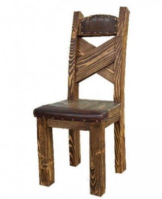 ➤Ціна 2 535 грн UAH Купити Обідній стілець під старовину дерев'яний Мелентій➤Темний горіх ➤Стілець садовий➤Еко➤202ST фото