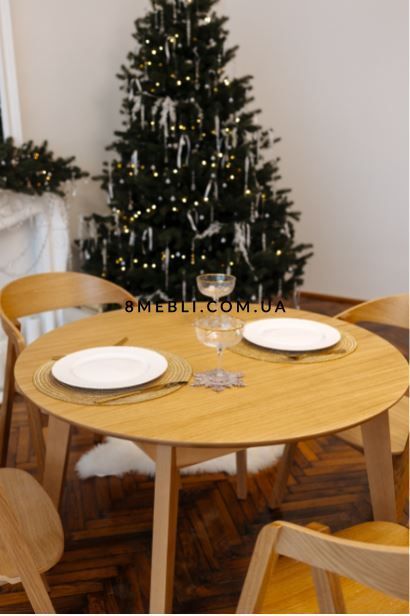 ➤Цена 34 960 грн UAH Купить Комплект стол круглый Рам D100(+40) + стулья Urug 4 цвет бук натуральный ➤Натуральный ясен ➤Комплект стол и стулья➤Kulvpa➤1266PAV фото