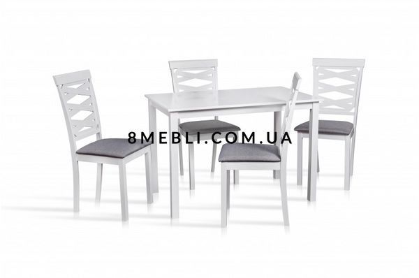 ➤Ціна 11 671 грн UAH Купити Кухонний комплект стіл 110х70 стільці 4 шт темний горіх капучіно➤Темний горіх ➤Кухонний недорогий комплект➤Kit➤032MAL фото
