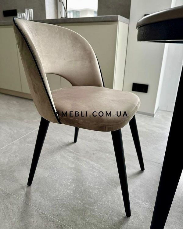 ➤Ціна 6 680 грн UAH Купити Стілець крісло для обідньої зони 50x45x82 тканина беж 2➤білий + беж ➤Стілець крісло м'яке➤Nalp➤2018PLN фото