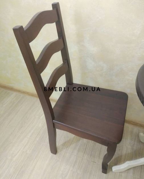 ➤Ціна 2 970 грн UAH Купити Класичний стілець для кухні 42x42x97 натуральне дерево лак темний горіх➤Темний горіх ➤Тверді стільці➤Nalp➤888PLN фото
