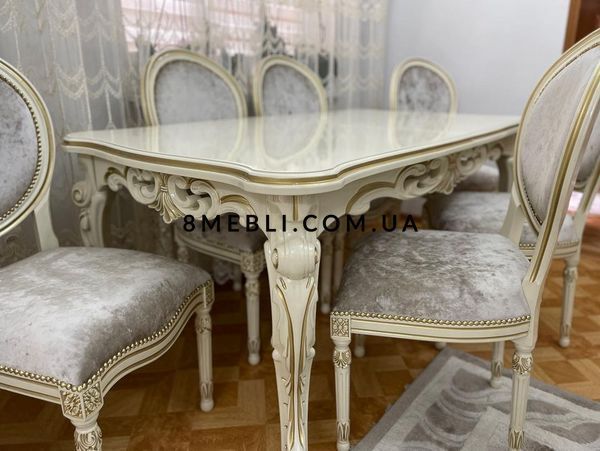 ➤Цена 43 050 грн UAH Купить Стол обеденный Фарг 160х95+40 раскладной var 5 ➤Молочний ➤Столы на одной опоре➤Ренарф➤0026FRA фото