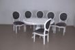 Комплект обідній стіл круглий Донат 100х100+40 + Стільці 6 шт спинка кругла 000061КОМ фото 7