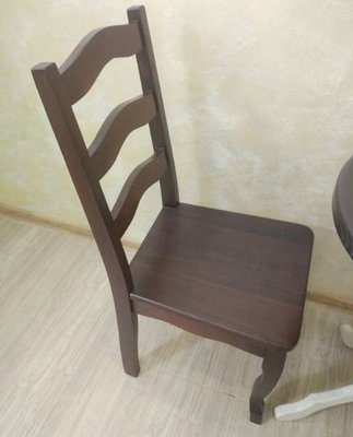 ➤Ціна 2 475 грн UAH Купити Дерев'яний стілець із твердою спинкою та сидінням 42x42x97 лак темний горіх➤Темний горіх ➤Тверді➤Nalp➤889PLN фото