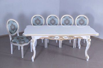 ➤Цена 95 325 грн UAH Купить Комплект стол раскладной 200х95(+40) Фарг + стулья Яиценев 6 шт var 1 ➤natural-white ➤Комплект стол и стулья➤Ренарф➤0055FRA фото