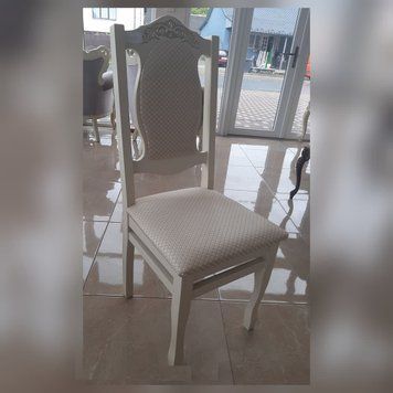 ➤Ціна 2 874 грн UAH Купити Стілець дерев'яний м'який з різьбленим малюнком лак білий 6➤Молочний ➤Стільці дерев'яні ➤Rotanes➤2291SEN фото