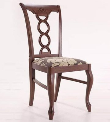 ➤Ціна 6 630 грн UAH Купити Обідній стілець з дерев'яною спинкою 47x43x99 м'яке сидіння лак темний горіх➤Темний горіх ➤Стільці з м'яким сидінням та твердою спинкою➤Nalp➤711PLN фото