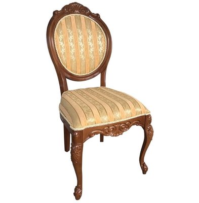 ➤Ціна 11 850 грн UAH Купити Класичний стілець із різьбленою спинкою 48х50х103 м'який масив дерева лак горіх➤Горіх ➤Стільці дерев'яні ➤Nalp➤589PLN фото