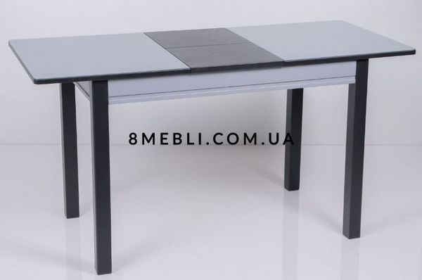➤Ціна 11 000 грн UAH Купити Стіл кухонний Омер-Нас mini 110х65(+35) стільниця лакобель сірий з чорним➤сірий + чорний ➤Стіл обідній➤Remrofib➤0164REM фото