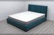 Ліжко дерев'яне двоспальне 160х200 з високим узголів'ям у тканині колір блакитний 1404ST фото 2