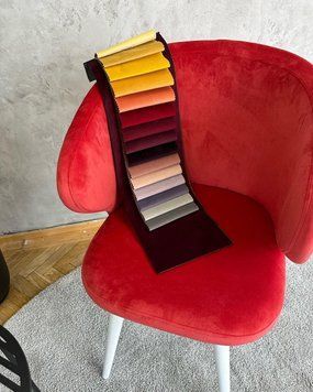 ➤Ціна 6 210 грн UAH Купити Стілець крісло обідній 51x45x81 спинка кругла тканина червоний 3➤Ярко-червоний ➤Стілець крісло м'яке➤Nalp➤2037PLN фото