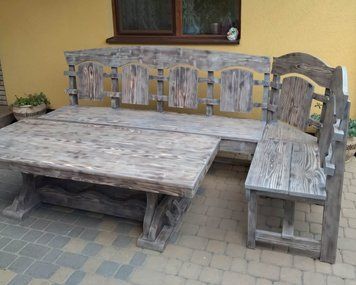 ➤Ціна 33 594 грн UAH Купити Комплект кухонний куточок 200х160 з журнальним столиком 120х70 дерев'яний 2➤Темний горіх ➤Комплекти обідні дерев'яні під старовину➤МЕКО➤0225МЕКО1 фото