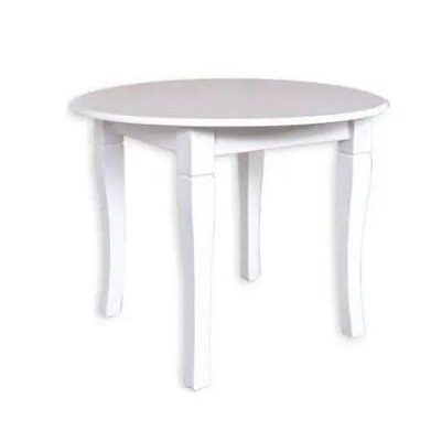 ➤Ціна 9 523 грн UAH Купити Білий кухонний стіл натуральне дерево D100 нерозсувний➤Білий ➤Стіл обідній➤lebem➤229ММЕ фото